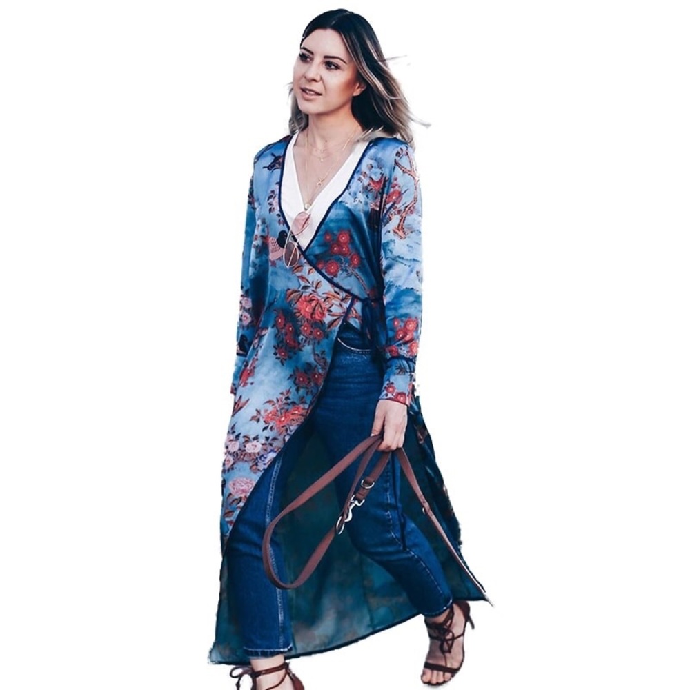 Big SALE ❗️ New Arrivals ! Long Kimono - Picture 3 of 5